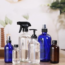 200/500ML Leer Glasflasche Nachfüllbarer Behälter Ätherische Öle Trigger Sprayer