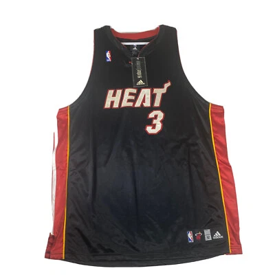 DWAYNE WADE Adidas Miami Heat Basketball Jersey Size 52 EUC RARE VTG Sewn Stitch - Image 1 of 4