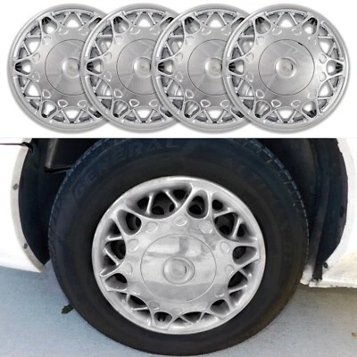 Cubiertas de tapacubos cromadas atornilladas 4 piezas para llanta Buick Century 15" R15 1997-2005 Foto 1 de 4