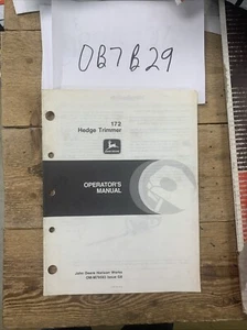 John Deere 172 Hedge Trimmer Clipper OMM79593 Operator's Manual Book - Picture 1 of 9