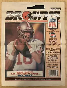 Browns News/Illustrated Super Bowl XXIV 1990 campeones mundiales San Francisco 49ers - Imagen 1 de 12