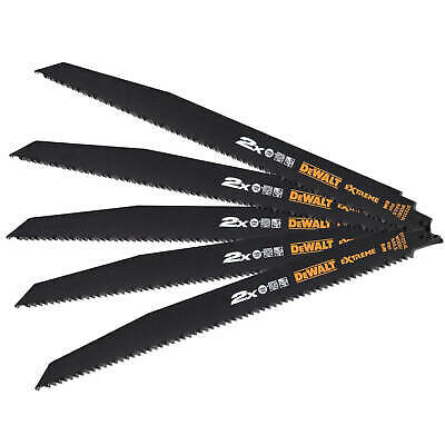 DeWalt Extreme 2X Life Wood And Nails Reciprocating Saw Blades 152mm Pack Of 5 • 31.95£