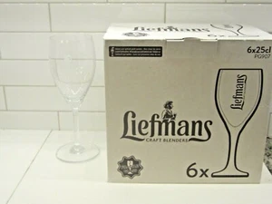 LIEFMANS Belgian LONG STEM BEER GLASSES set of 6 NIB From Germany - Picture 1 of 7