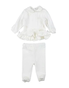 Mädchen Byblos weiße Baumwolle Baby Set Größe 9 Monate - Bild 1 von 3