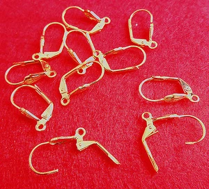 20PCS Lever Back Earring Findings 18K GOLD French Ear Clip Wholesale DF - Picture 1 of 1