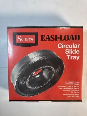Sears Easi-Load Circular Tray Hold 100 2x2 Plastic Cardboard Slides 39986 Sealed - Image 1 of 4