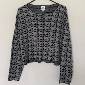 John+Jenn Anthropologie Damen Medium Cropped Pullover Hahnentritt Sweater - Bild 1 von 5