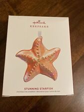Hallmark Christmas 2019 Year Dated Stunning Starfish Beach Glass Ornament