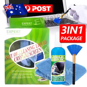 OZ Hot For Laptop LCD Display Screen TV Plasma Monitor Cleaning Kit 3in1 Cleaner - Picture 1 of 7