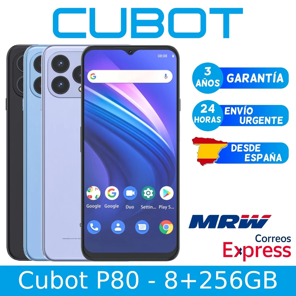 Cubot P80 4G 8/256GB 6.5" 5200mAh Smartphone Android 13 Teléfono Móvil Libre - Imagen 1 de 1