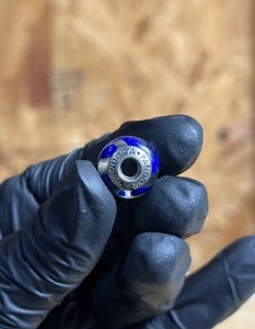 Authentic Pandora Silver Swirly Blue Murano Glass Bead Charm  Pendant - Picture 1 of 3