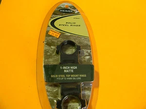 Weaver 1" Steel Rings, High, Matte Blue,  #47641 - Picture 1 of 5