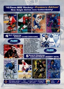VINTAGE 1995 FLEER HOCKEY TRADING CARDS PRINT AD - Picture 1 of 1