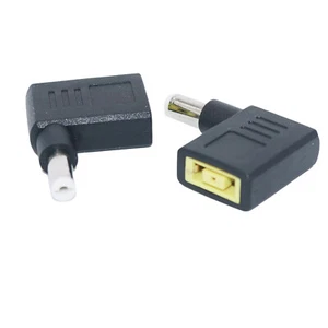 2 Slim Square Tip Female to DC 5.5 x 2.5mm Male Right Angle Power Supply Adapter - Picture 1 of 11