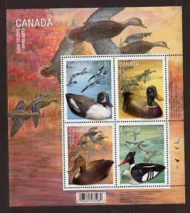 CANADA 2006, BIRDS: DUCK DECOYS, Scott 2166B S/S CONTAINING 4 STAMPS, MNH - Picture 1 of 1