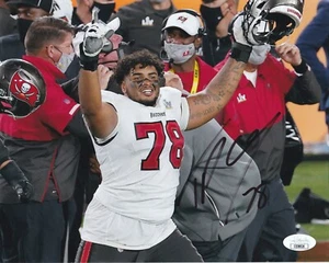 TRISTAN WIRFS TAMPA BAY BUCCANEERS SIGNIERT SBLV FEIER 8 X 10 FOTO JSA COA - Bild 1 von 2
