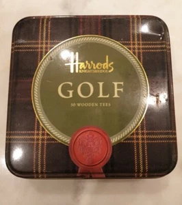 Harrods Knight’s Bridge Golf 50 Wooden Tees Tartan Collection - Bild 1 von 5