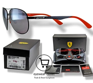 Ray Ban Ferrari Aviator Sunglasses 8313M F002 H2 Gunmetal/Black_Polarised Grey