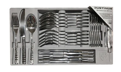 Justinus Besteckset Croco 30 teilig Design Krokodilhaut Edelstahl 18 / 10 Silber - Bild 1 von 2