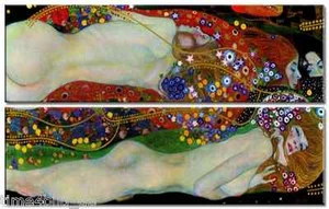 TIME4BILD GUSTAV KLIMT SERPIENTES DE AGUA Erótico180x110cm 2 IMÁGENES180x55cm LIENZO - Imagen 1 de 5
