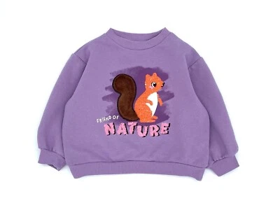 VGUC H & M белка - друг природы пуловер толстовка в фиолетовый 4T - Изображение 1 из 4