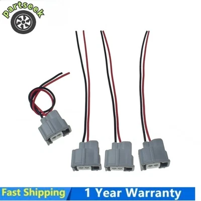 4 Pcs Female Fuel Injector Connector Pigtail For Toyota Lexus Honda Acura & More - Image 1 of 4