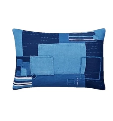 Ralph Lauren Stover Throw Pillow COVER ONLY Summer Blue 16x24 NEW - Image 1 of 4