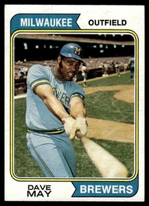 1974 Topps Dave May Milwaukee Brewers #12 - Picture 1 of 2