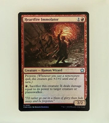Magic the Gathering: Heartfire Immolator Foundations Foil NM - Image 1 of 2