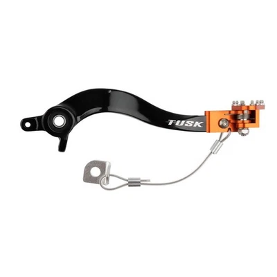 Pedal de freno de aluminio Tusk punta naranja para Husqvarna Fe 501 2014-2016 Foto 1 de 4