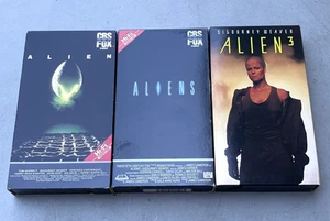 Vintage Alien Aliens & Alien 3 VHS Tape Movie Lot CBS On Fox Sci-Fi - Picture 1 of 6