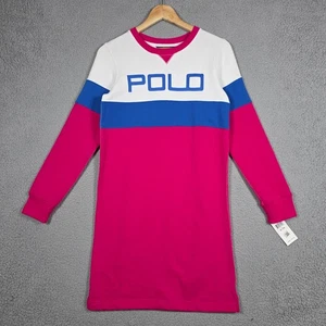 Polo Ralph Lauren Camiseta Suéter Vestido Niñas Talla XL (16) Bloque de Color Preppy - Imagen 1 de 11