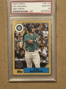 2022 TOPPS T87-22CAL RALEIGH RC Rookie 1987 35th Anniversary PSA 10 - Picture 1 of 2