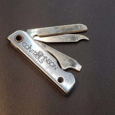 Vintage Johnson Controls Basset Pocket Knife  File, Bottle Opener. - Image 1 of 3