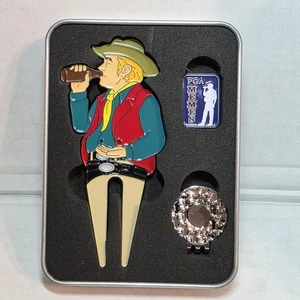 PGA Memes Custom Ball Marker And Divot Tool With Hat Clip - Picture 1 of 6