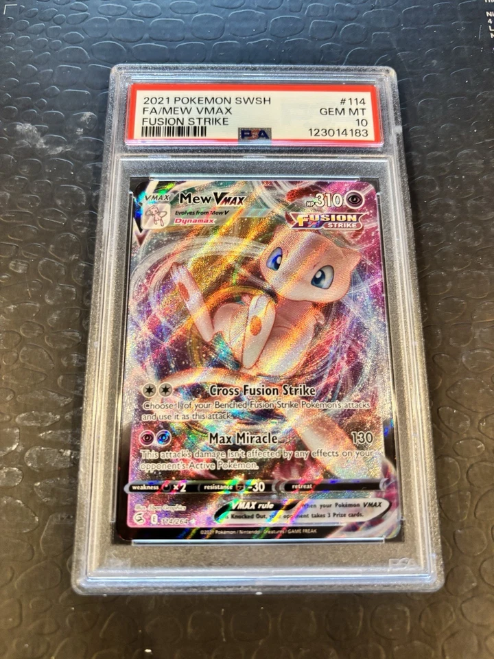 Psa 10 Mew Vmax Pokemon Sword & Shield Fusion Strike 114/264 Fusion Strike  - Image 1 of 1