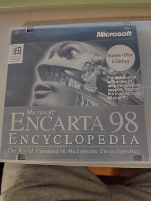 Microsoft Encarta 98 Encyclopedia Single Disc Edition CD-ROM PC - Image 1 of 4