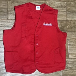 Costco Employee HPI Direct Red Uniform Vest with Pockets Size M / Medium - Picture 1 of 4