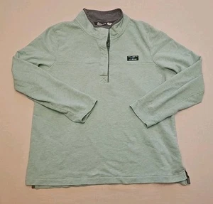 LL Bean grüner Herrenpullover 1/4 Knopf Baumwollpullover Gr. XL - Bild 1 von 5