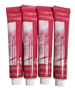 L'Oréal Paris Excellence Creme Conditioning Treatment #3 Hair Tubes LOT OF 4 - Picture 1 of 16
