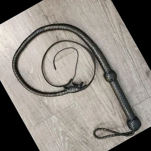3-Fuß Indiana Jones-Stil Bullwhip | Handgefertigte 8-fach Echtleder - Bild 1 von 3