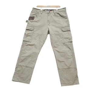 Wrangler Riggs Carpenter Pants Mens 38x30 Duck Canvas Ripstop Distressed - Picture 1 of 12