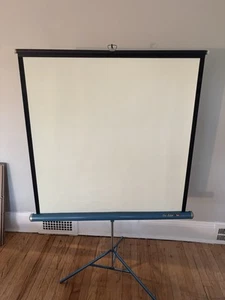 Vintage DA-LITE Movie Slide Projection Portable Screen 40x40 - Picture 1 of 8