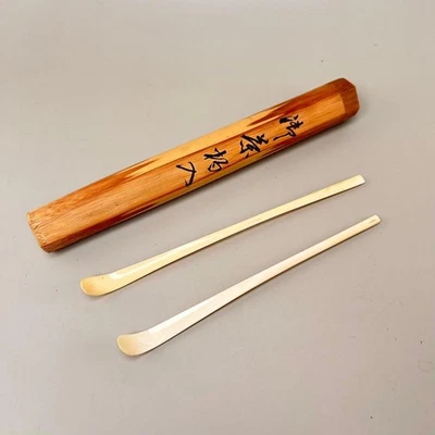 Utensilio de té N A Chashaku madera blanca natural antiguo raro coleccionable Foto 1 de 4