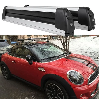 For Mini Cooper S Countryman Ski Snowboard Roof Rack Cross Bar Carrier w/Locks - Image 1 of 4