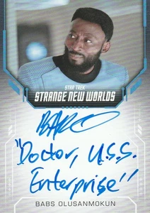 Star Trek Strange New Worlds Season 2 Babs Olusanmokun autograph Inscription - Picture 1 of 1