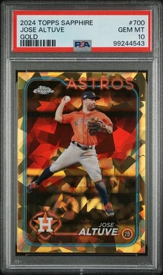 2024 TOPPS SAPPHIRE JOSE ALTUVE #700 GOLD /50 PSA 10 POP 3 - Image 1 of 3