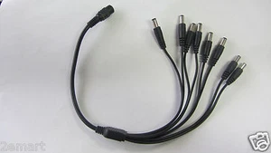 8 Channel Power Cable Splitter For Secuirty System Camera DC 1 Female to 8 Male - Picture 1 of 1