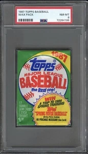 1987 Topps Baseball Wax Packs PSA 8 Barry Bonds Will Clark Bo Jackson Rc - Picture 1 of 2