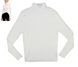 Hooked Up Rib Cable Knit Lightweight Long Sleeve Pullover Sweater XL NWT White - Picture 1 of 1